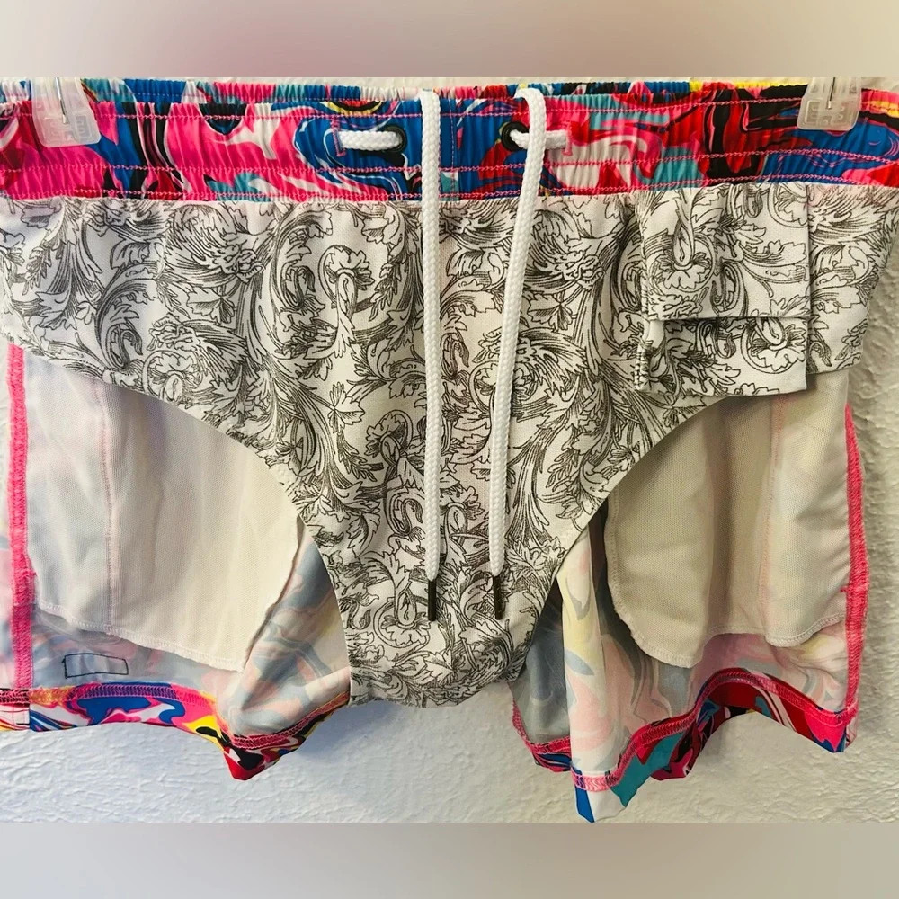 Funky‎ Trunks Splatterfied Men's Shorty Shorts Short SZ S